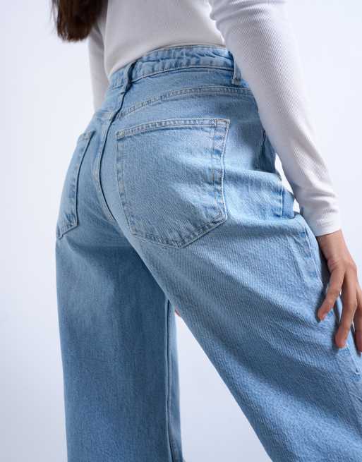 Topshop Pippa mid rise comfort stretch flare jean in bleach, 3 of 7