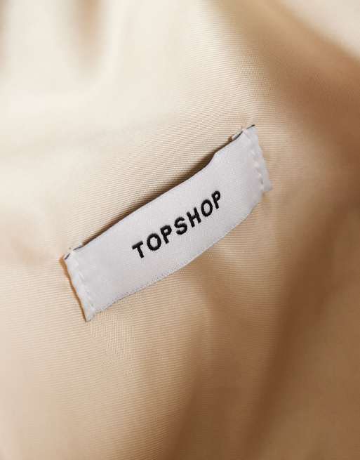 Topshop – Pippa – Übergroße Clutch in Steinbeige mit Fransenbesatz, 2 von 4