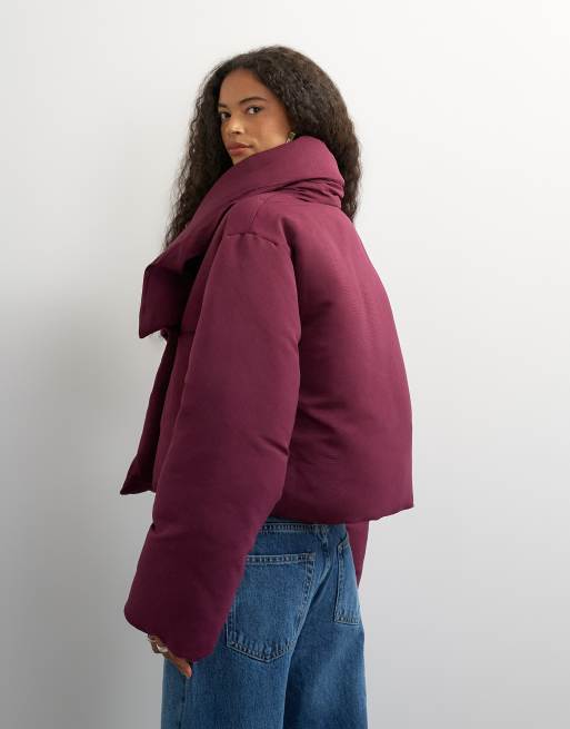 Topshop piumino pillow bordeaux, 4 di 4