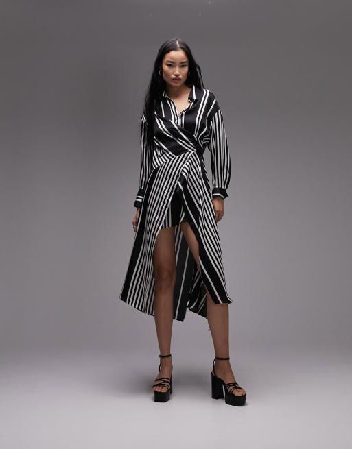 Topshop stripe hot sale shirt dress