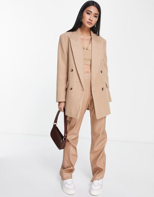 Topshop camel clearance blazer