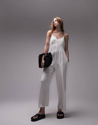 Topshop cheap white jumpsuit