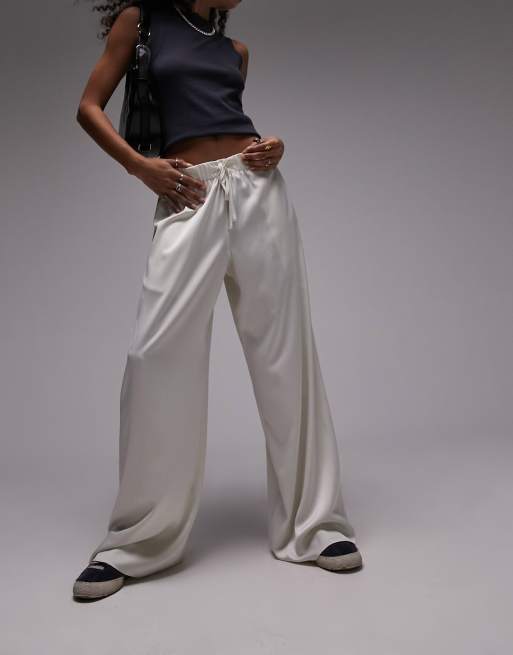 Zara wide 2024 drapey trousers