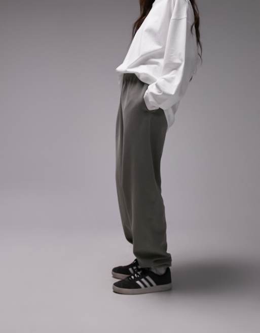 Plain cuffed sales joggers