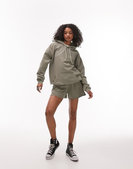 Plain khaki hoodie discount
