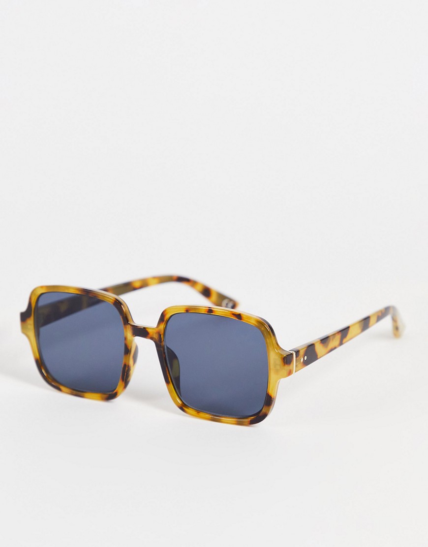 Topshop plastic oversize square sunglasses-Brown