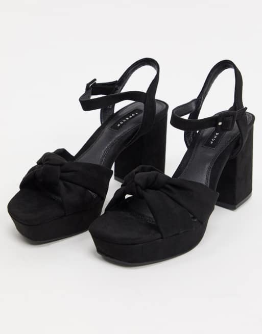 Topshop black platform discount sandals