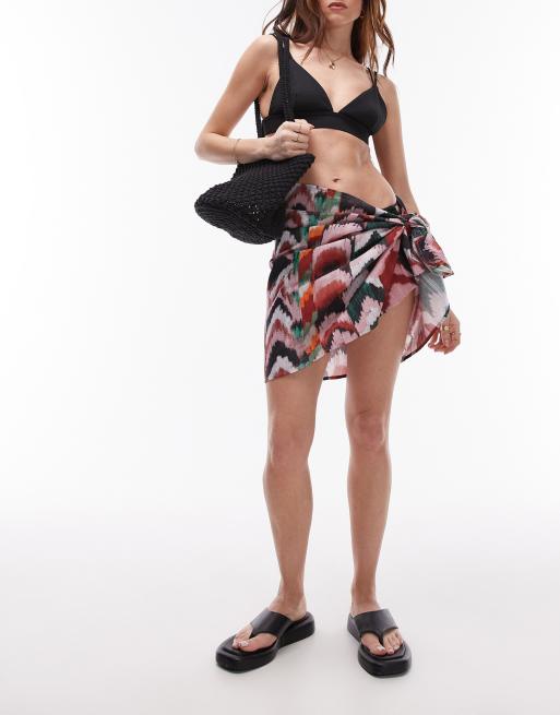 Topshop – Plażowy sarong mini w abstrakcyjny wzór, 4 z 5