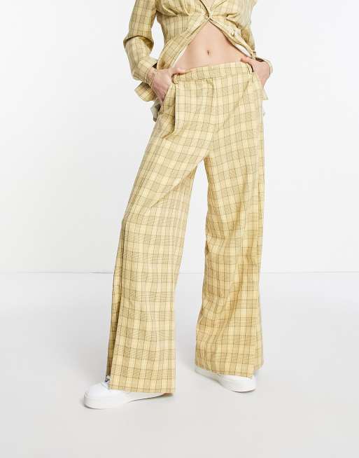 Topshop yellow clearance trousers