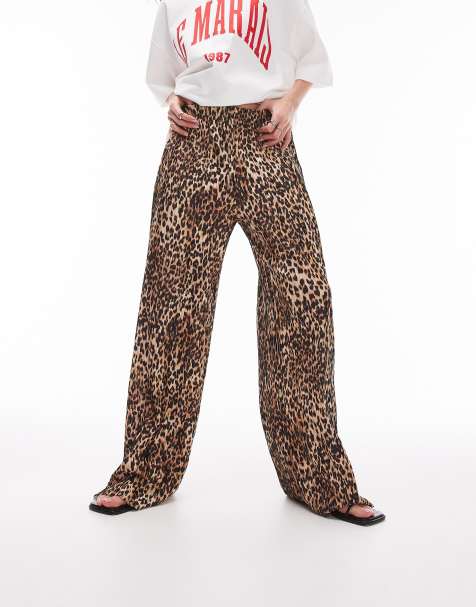 Topshop – Plisowane spodnie w cętki - view 1