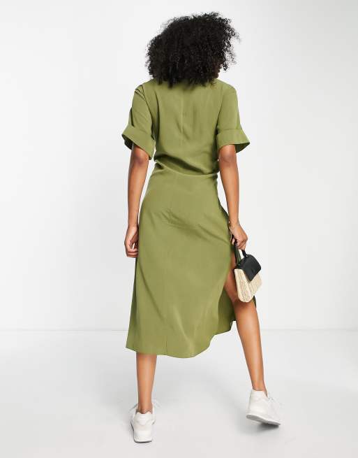 Topshop green clearance shirt dress