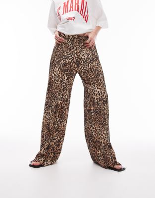 Topshop - Plisserede bukser med leopardprint - view 1