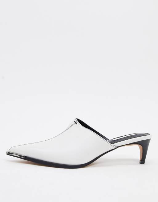 Topshop white hot sale mules