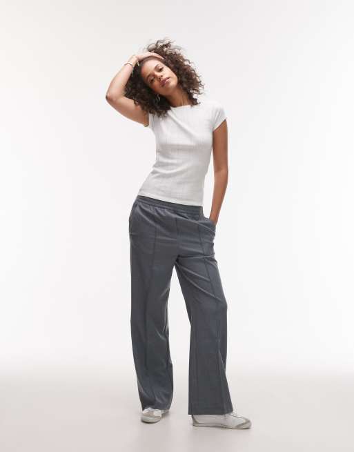 Topshop pointelle tee in white, 3 of 4