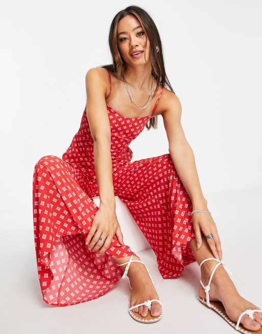 Topshop red polka dot dress sale