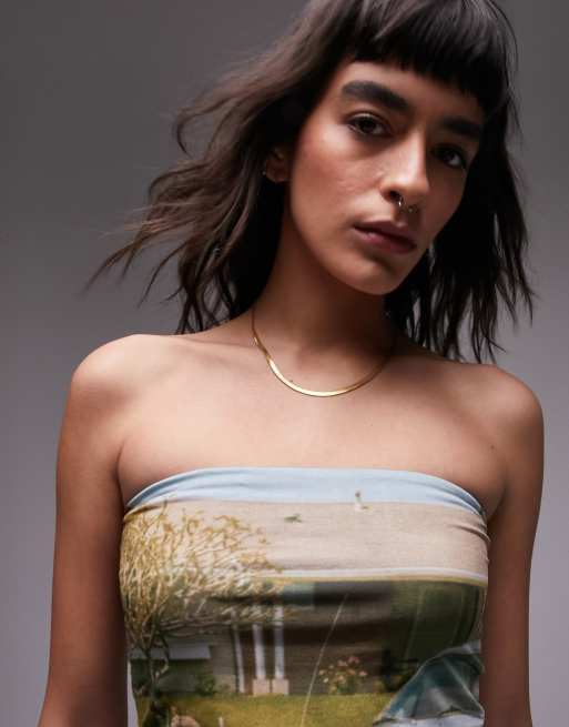 Topshop – Polly – Naszyjnik typu wężyk ze stali nierdzewnej w kolorze złota