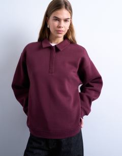 Polo sweat in burgundy