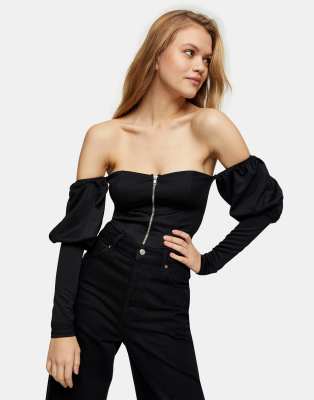 next black bardot top