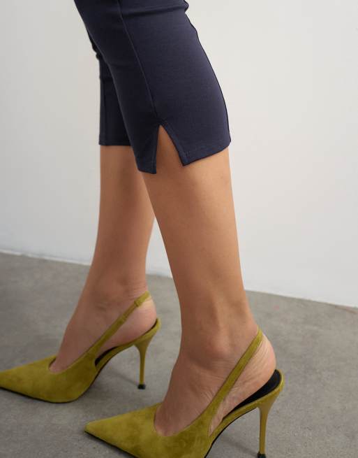 Topshop ponte capri-legging in navy, 4 van 5