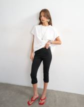 Topshop ponte capri leggings in black