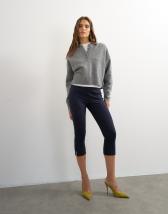 Topshop ponte capri leggings in navy