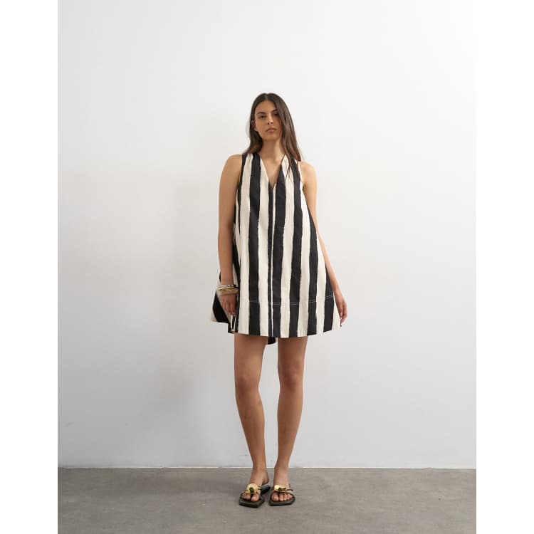 black layered dress with sleeves Veronica Beard Adlington Silk Mini Dress | Black