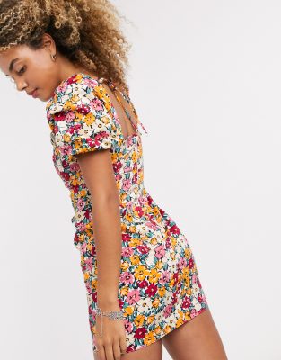 topshop floral print dress