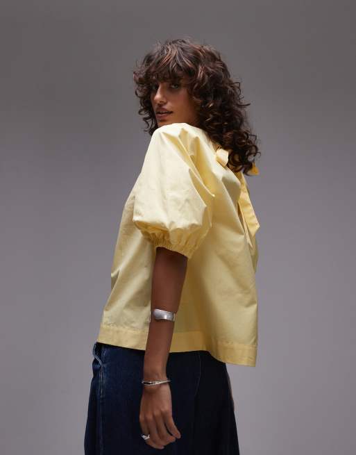 Puff sleeve yellow top sale