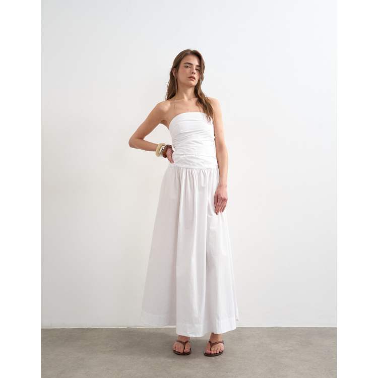 next midi dress VENUS Side Ruched Midi Dress | Lovely Ditsy Blue