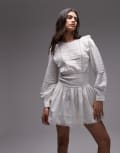 [Topshop] Topshop prairie mini tea dress in white 8 WHITE