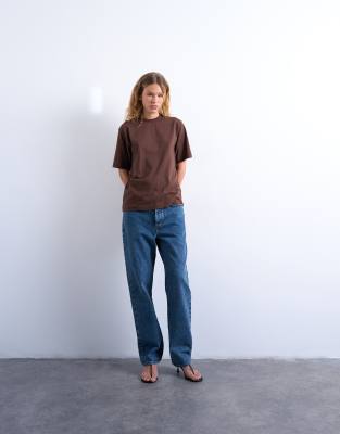 Topshop Premium Basic Short Sleeve Tee In Multi
