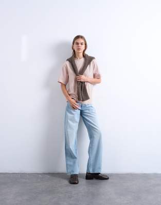 Topshop Premium Basic Short Sleeve Tee In Pink