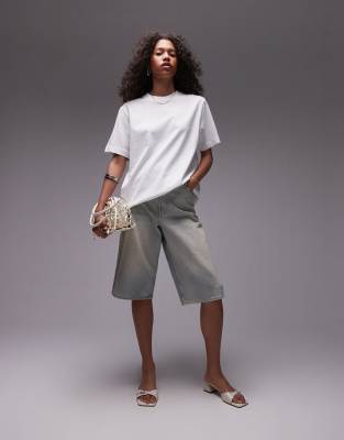 Topshop premium basic short sleeve tee in white