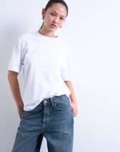 Topshop premium basic short sleeve tee in white