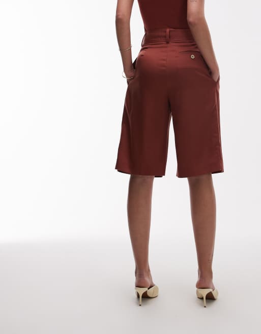Topshop – Premium – Bruna, långa finshorts, 5 av 5