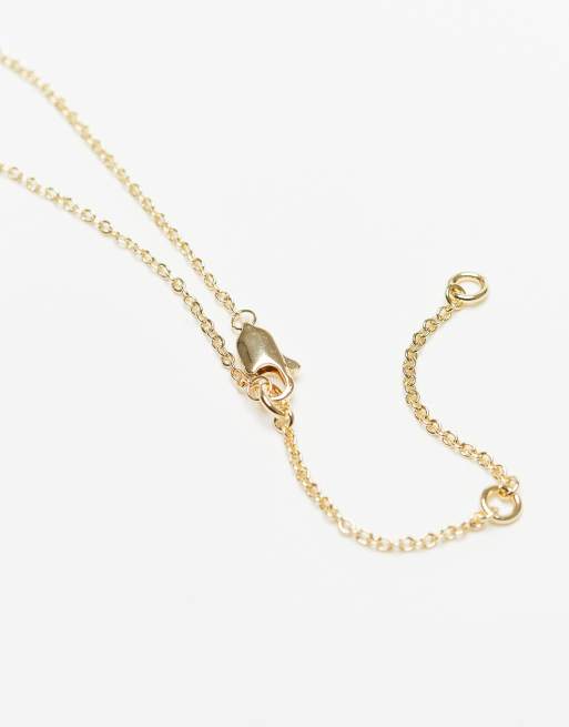 Topshop premium chain and diamante A initial charm, 4 of 4