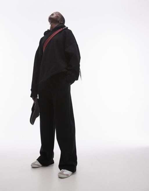 Topshop premium co ord oversized hoodie in black, 3 of 4