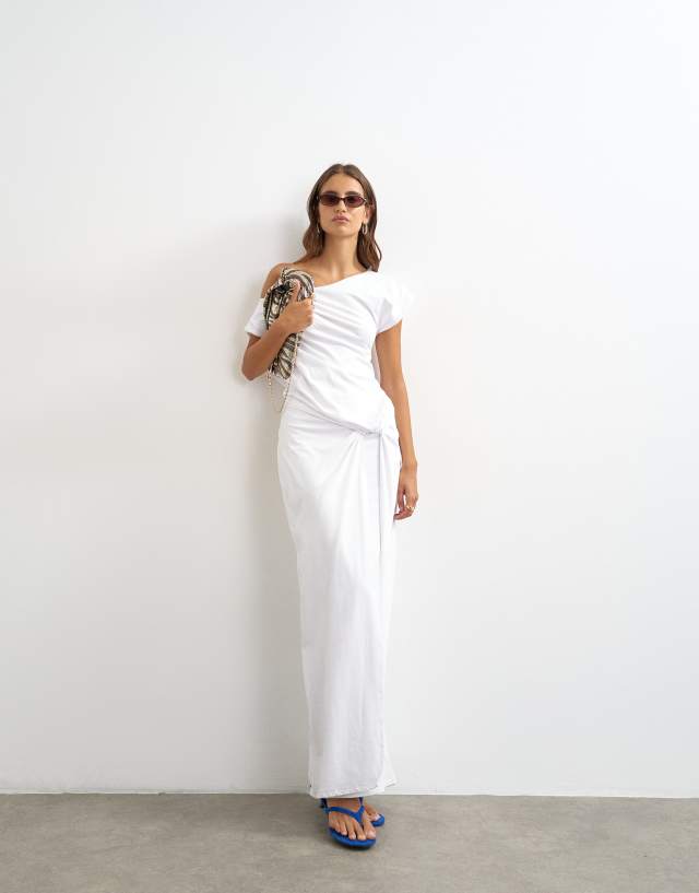 asymmetric blazer dress topshop premium cotton rich jersey draped maxi in white Joseph Ribkoffs considered designs Web Collection: Classic christmas Best bra/shapewear for backless Size:Custom-Made Size