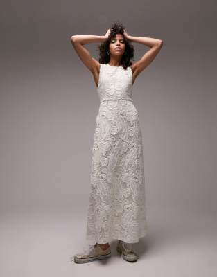 Ivory Lace Maxi Dress