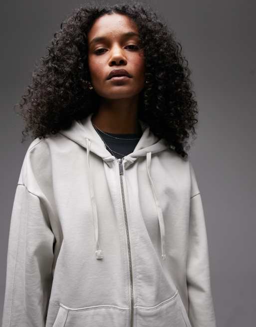 Topshop zip through hoodie sale