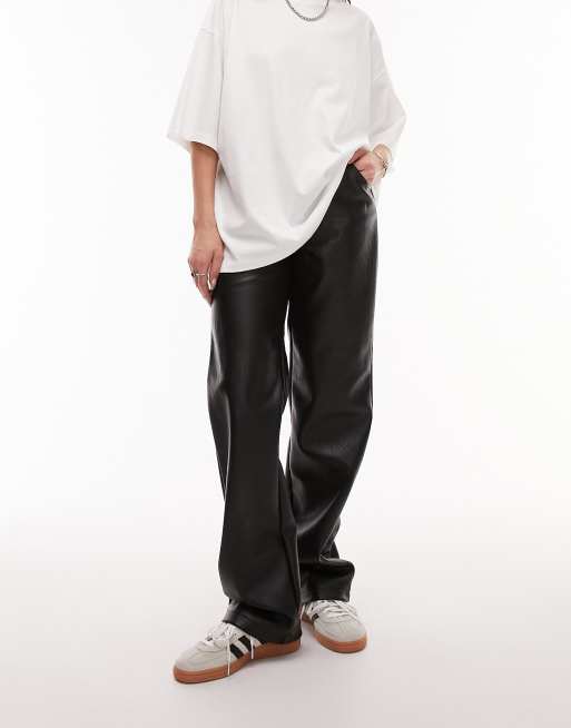 Wide Leg Leather Trousers, Leather Trousers, Leather Pants, Premium Leather  