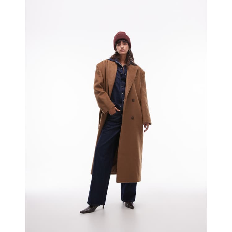 Petite camel coat topshop sales