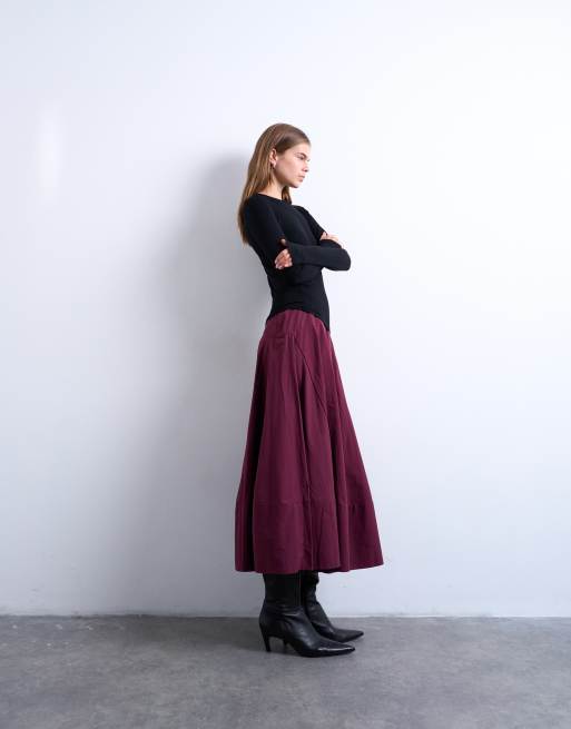 Topshop - Premium - Geribbelde top met lange mouwen in zwart, 2 van 4