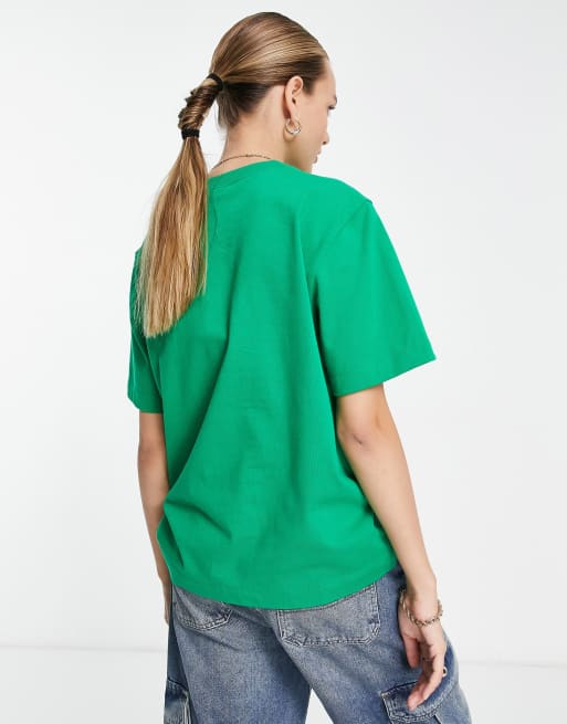 Topshop – Premium – Grön, enkel T-shirt med korta ärmar, 2 av 4