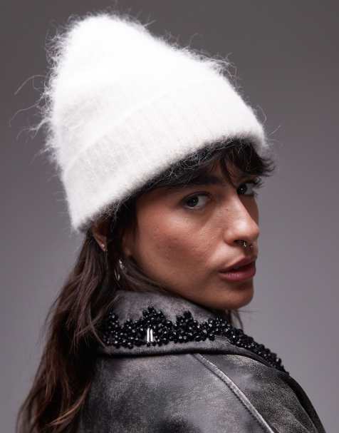 Topshop Premium – Harvey – Kremowa czapka beanie z mieszanki wełny alpaki - view 1