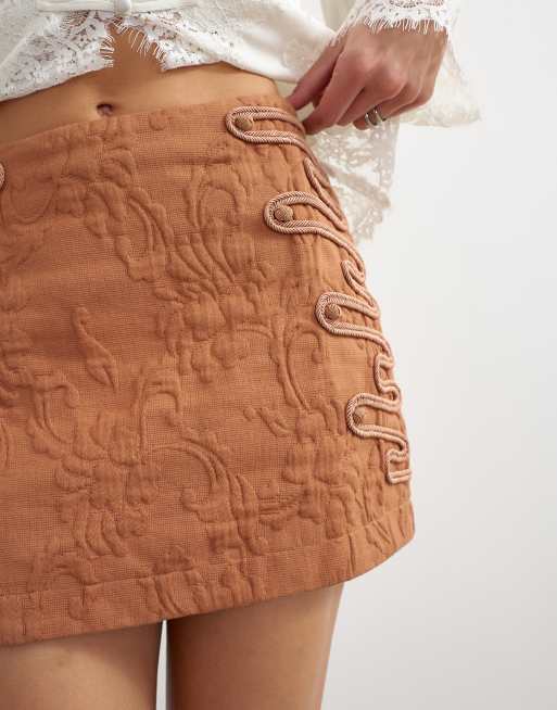 Topshop premium jacquard embellished mini skirt, 5 of 5