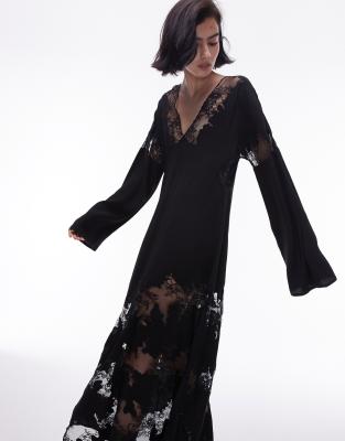 tatum floral lace midi dress Tatum Fitted Maxi Dress with Leg Slit main image 0