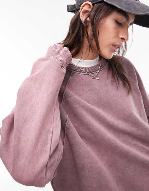 Pink discount longline sweatshirt