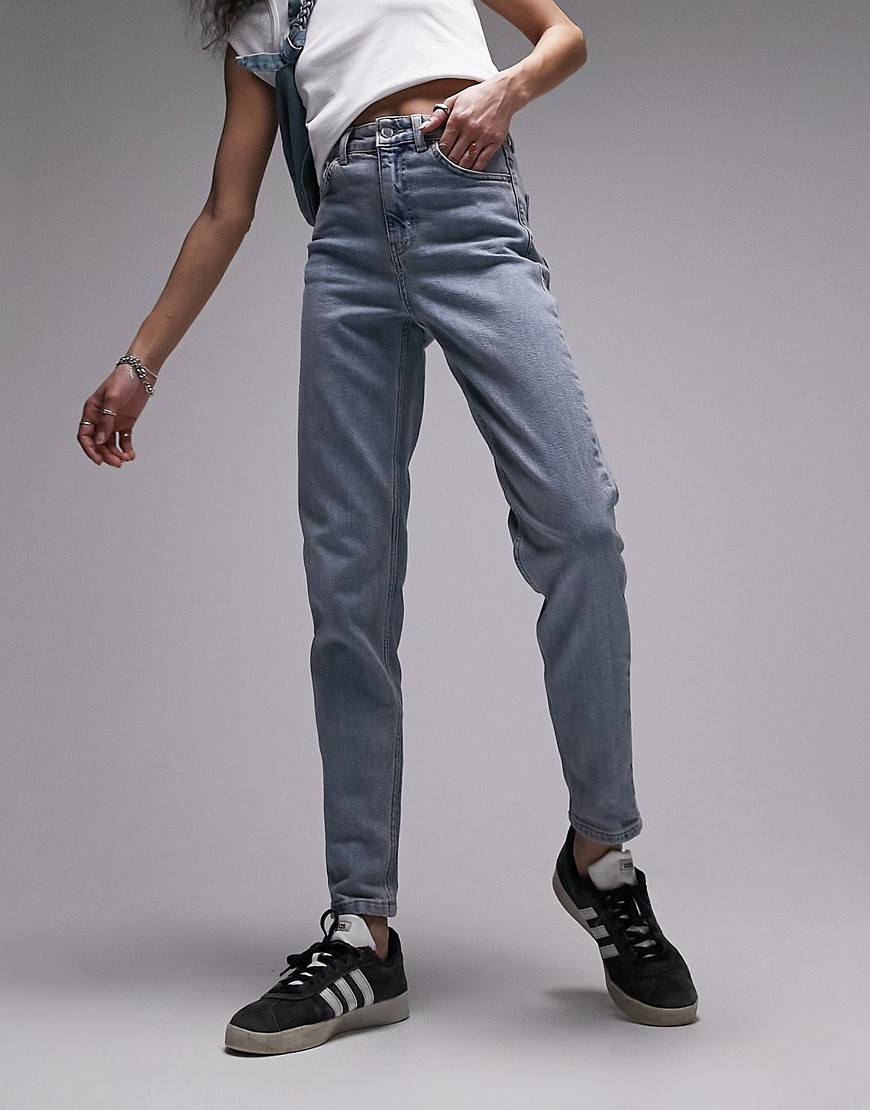 Topshop premium Original Mom jeans in bleach - LBLUE