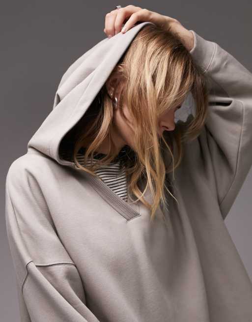 Deep v outlet hoodie